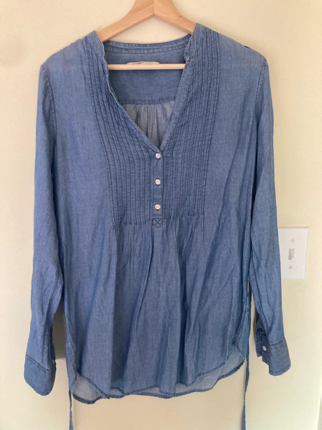 Old Navy Blue Denim Tunic Shirt Size M