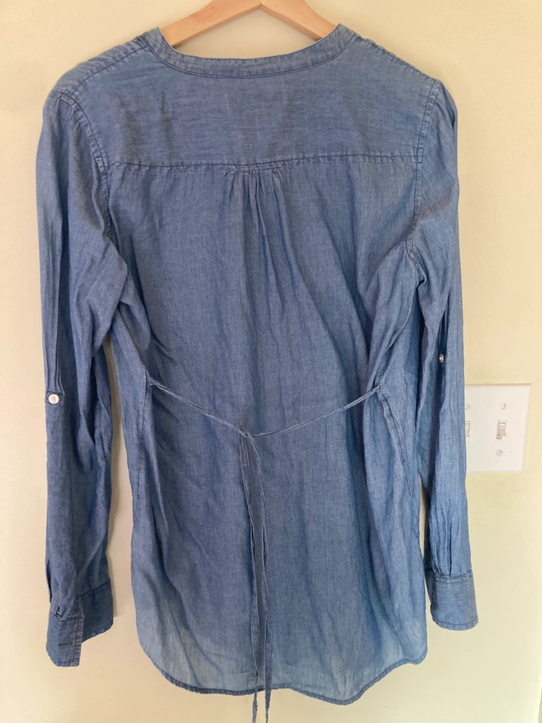 Old Navy Blue Denim Tunic Shirt Size M - photo 3