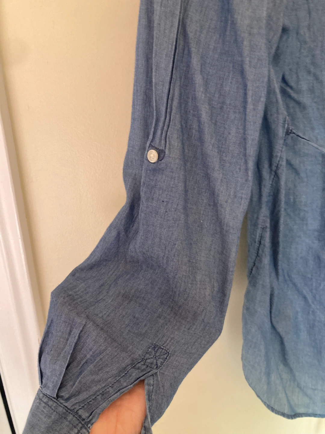 Old Navy Blue Denim Tunic Shirt Size M - photo 2