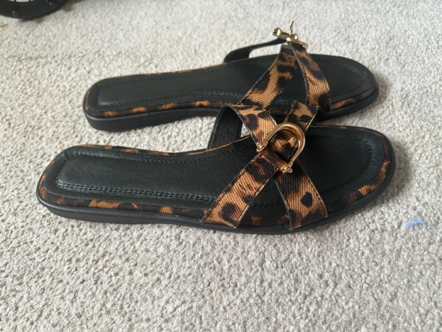 Women's Leopard Print Slide Sandals - photo 2