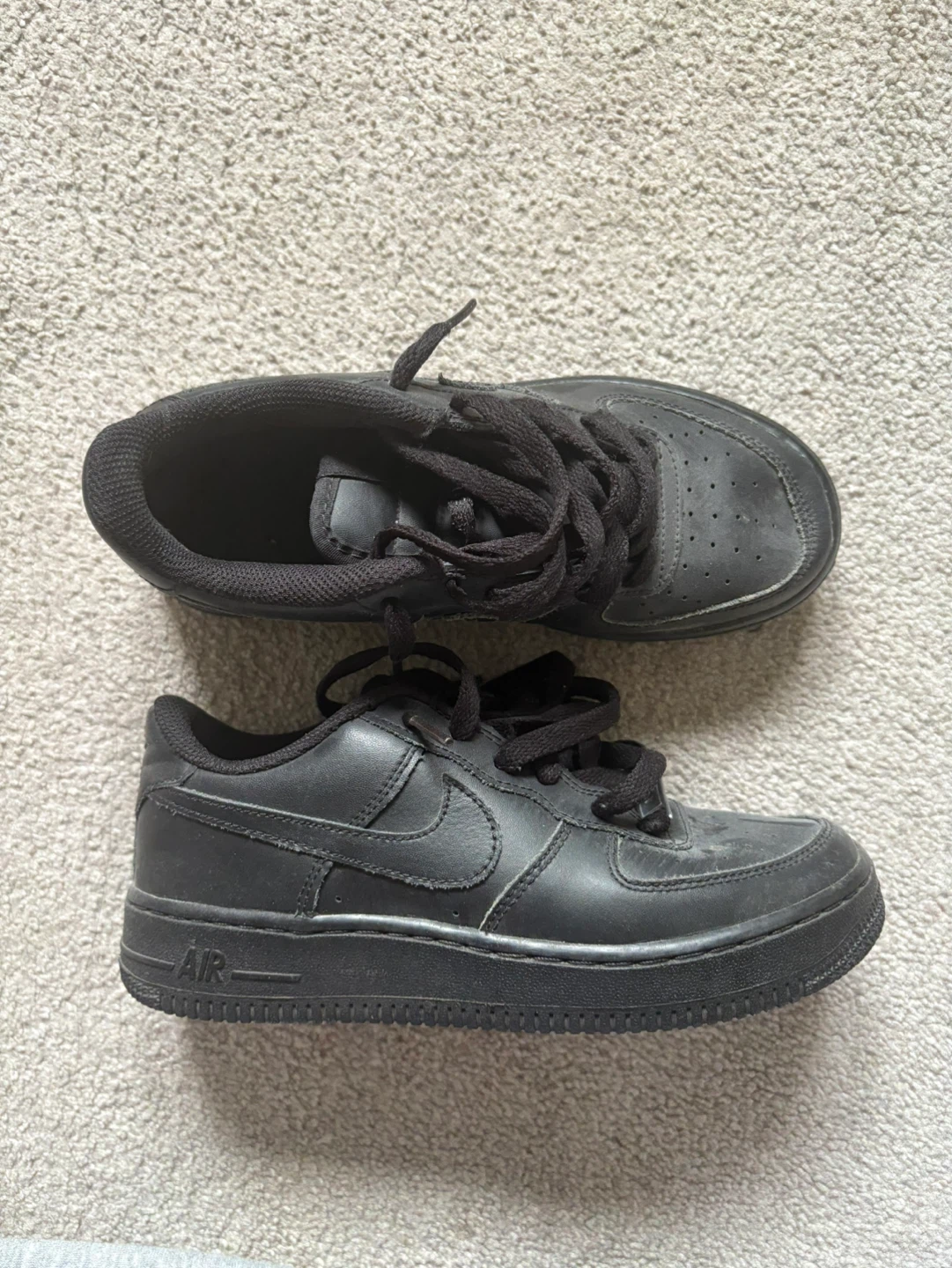 Nike Air Force 1 Youth Shoes Black Size 4Y