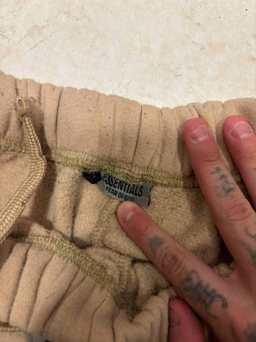 ESSENTIALS Fear of God Beige Sweatpants - photo 4