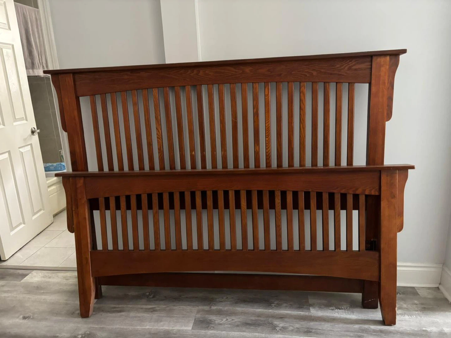 Wooden Headboard and Footboard Set