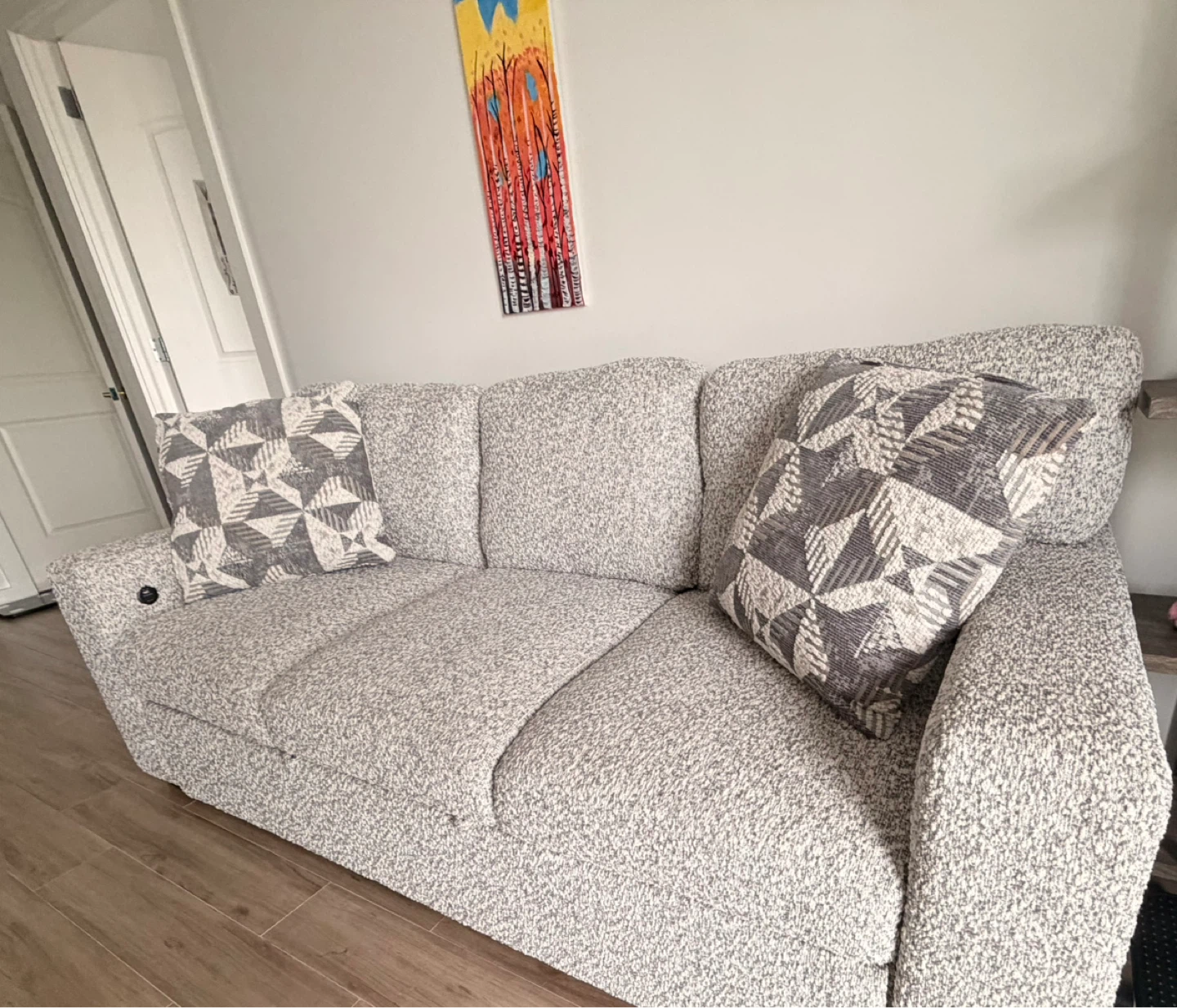 Grey Sofa Bed with Storage Ottoman - photo 4