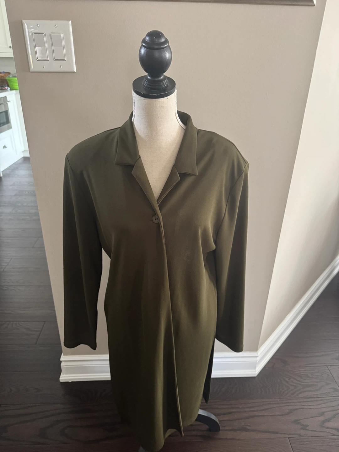 S.C. & CO. Tricot Long Jacket - Olive Green