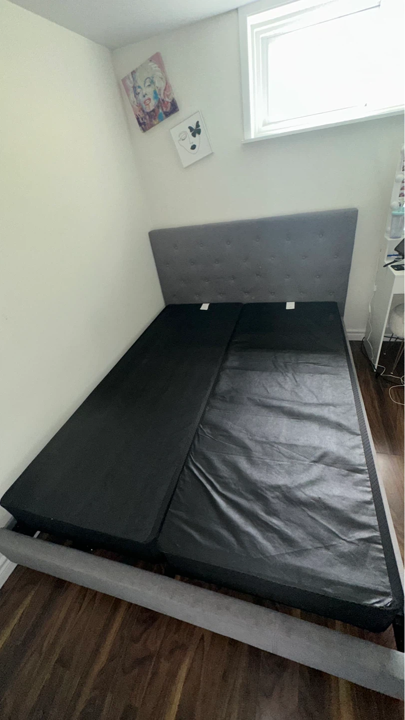 Queen Split Box Spring - 7" Thick, Black - photo 3