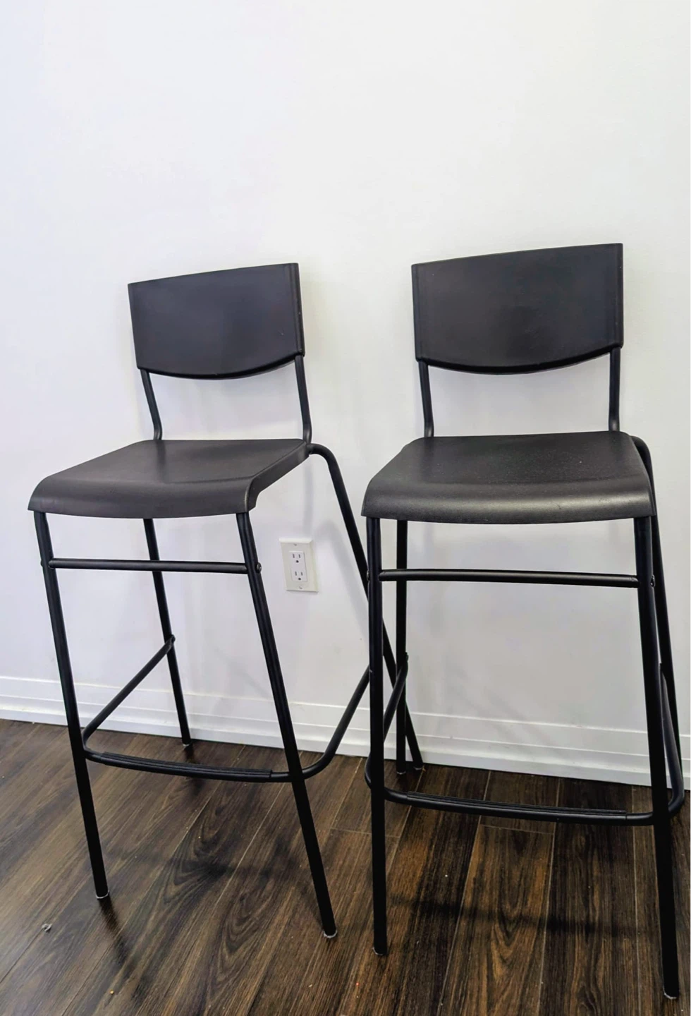 Ikea Set of 2 Black Bar Stools