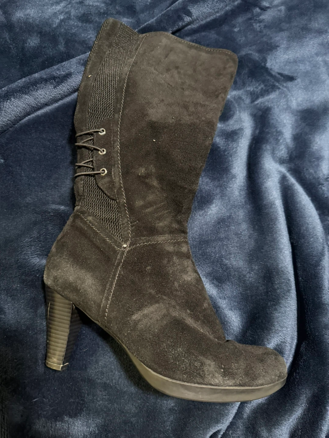 Blondo Black Suede Heeled Boots - photo 3