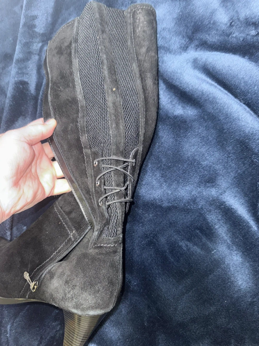 Blondo Black Suede Heeled Boots - photo 2