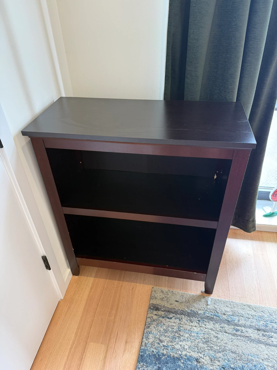 Dark Brown 2-Shelf Bookcase - photo 2