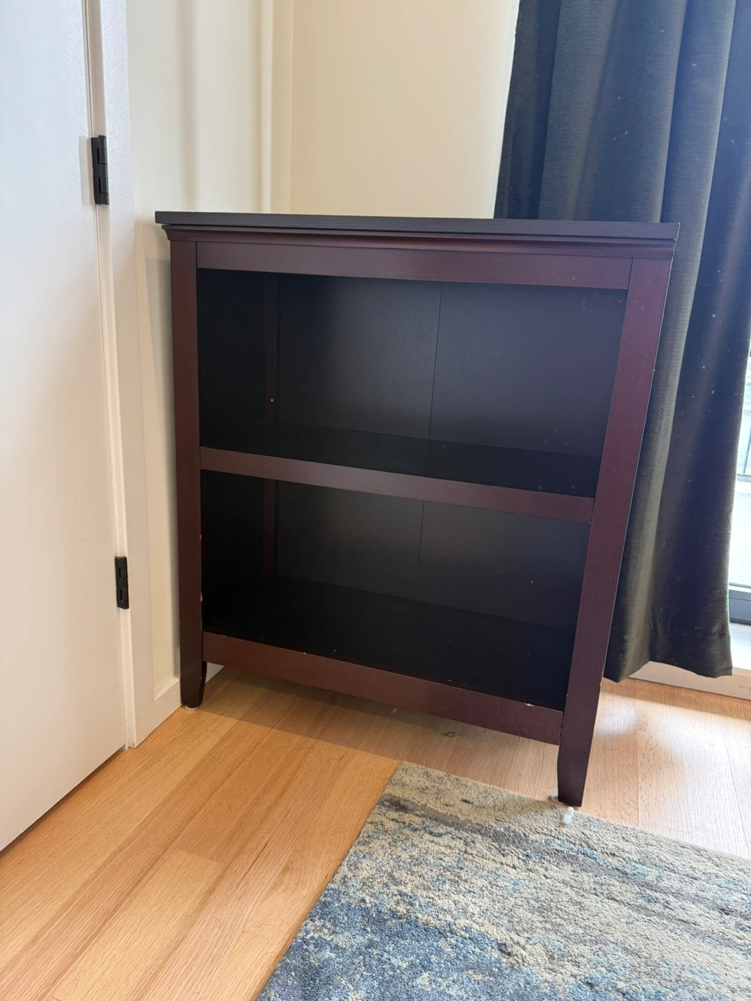 Dark Brown 2-Shelf Bookcase