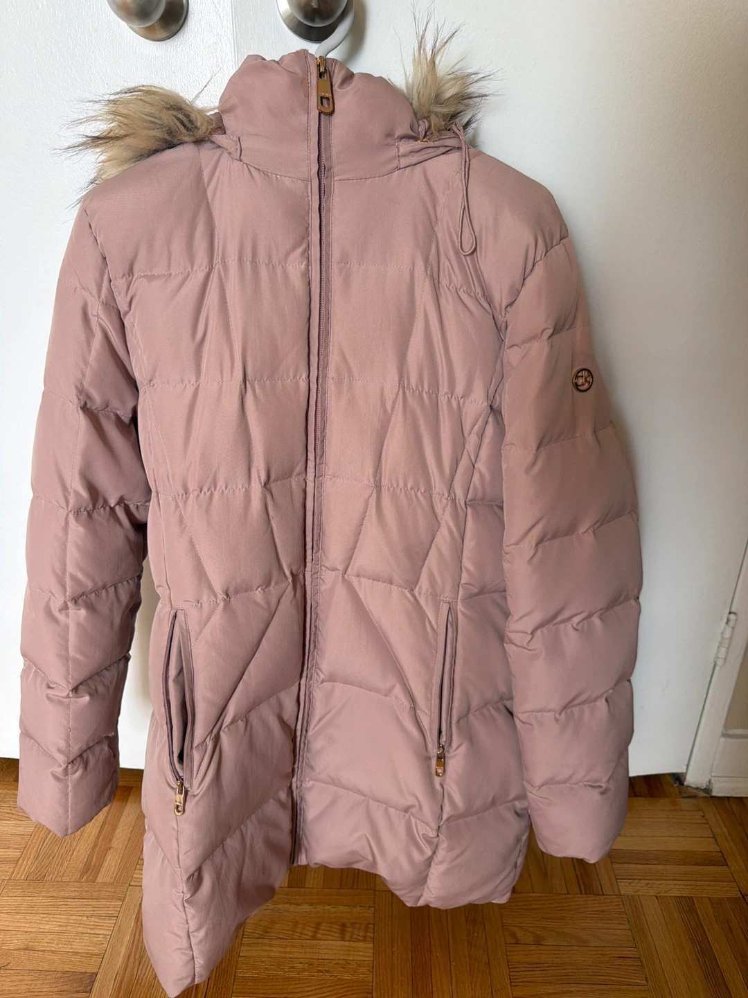 Calvin Klein Puffer Jacket with Fur Hood - photo 2