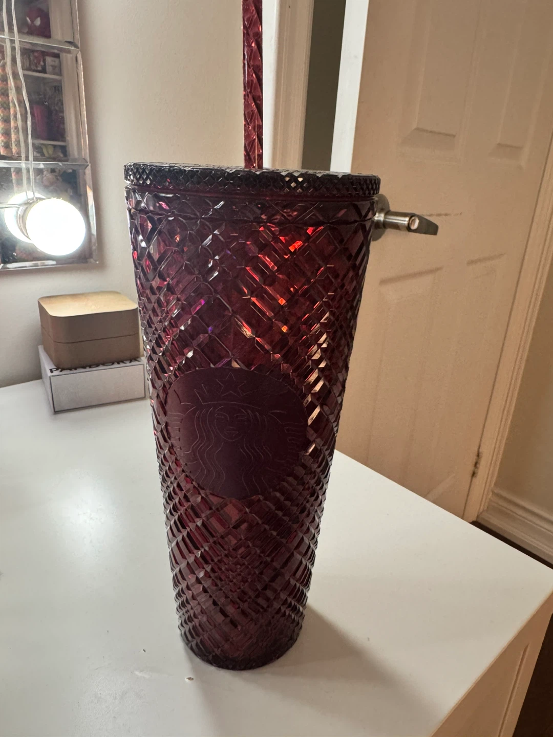Starbucks Tumbler Red Diamond  Tumbler with Lid and Straw