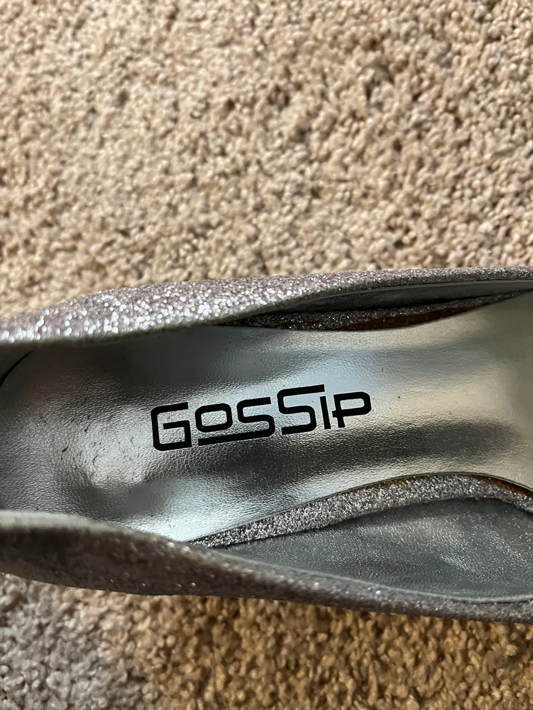 GOSSIP Glitter Heels - Silver, Size 38(7.5) - photo 5