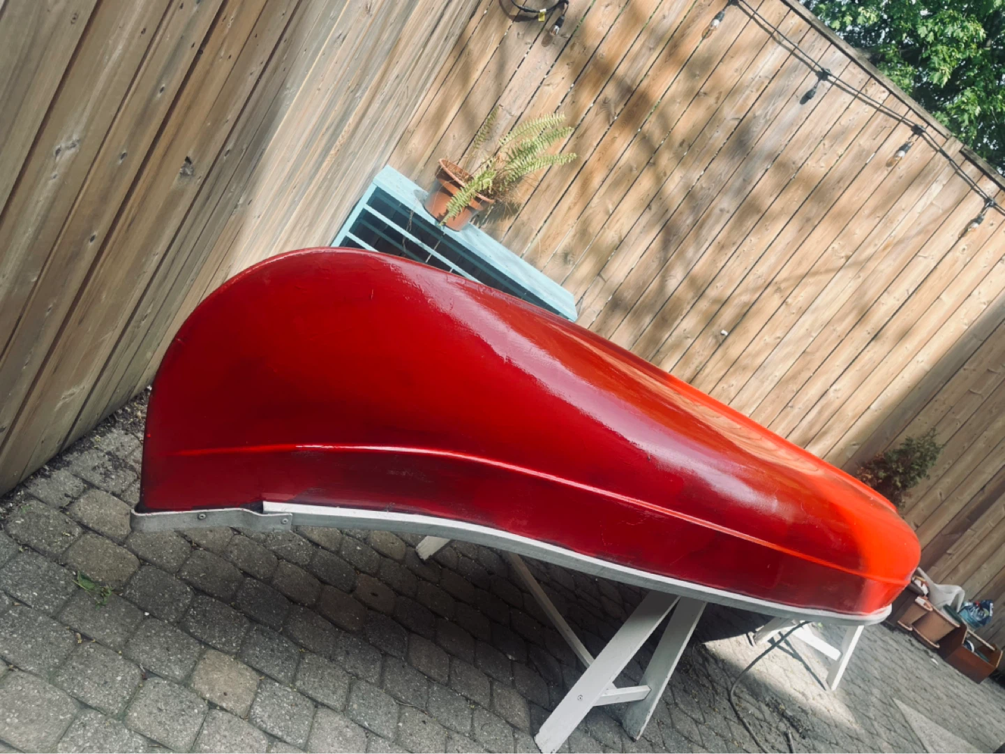 15 foot Fibreglass Red Canoe - photo 2