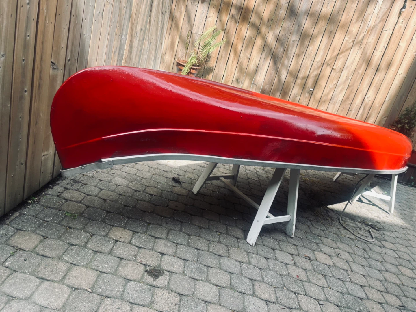 15 foot Fibreglass Red Canoe