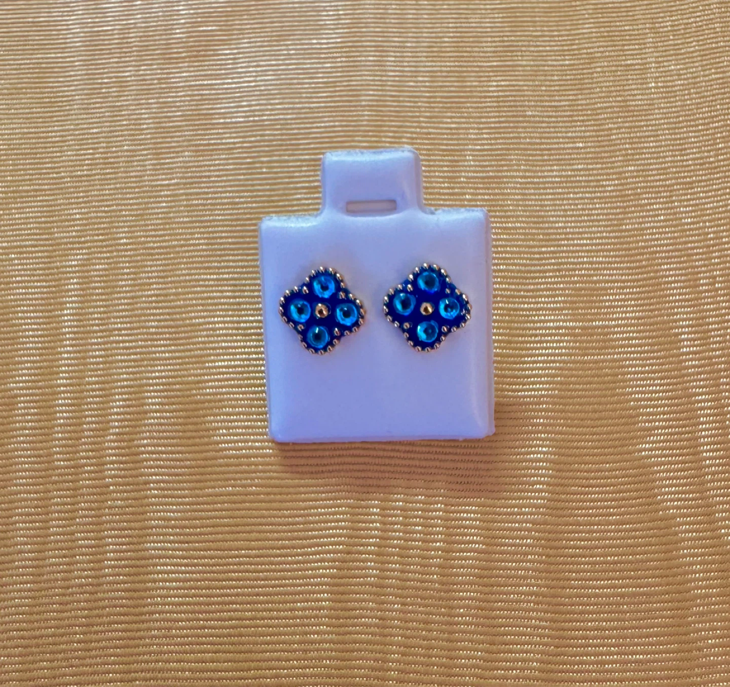 NEW! Clover Studs With Turquoise CZ Gemstones - photo 2
