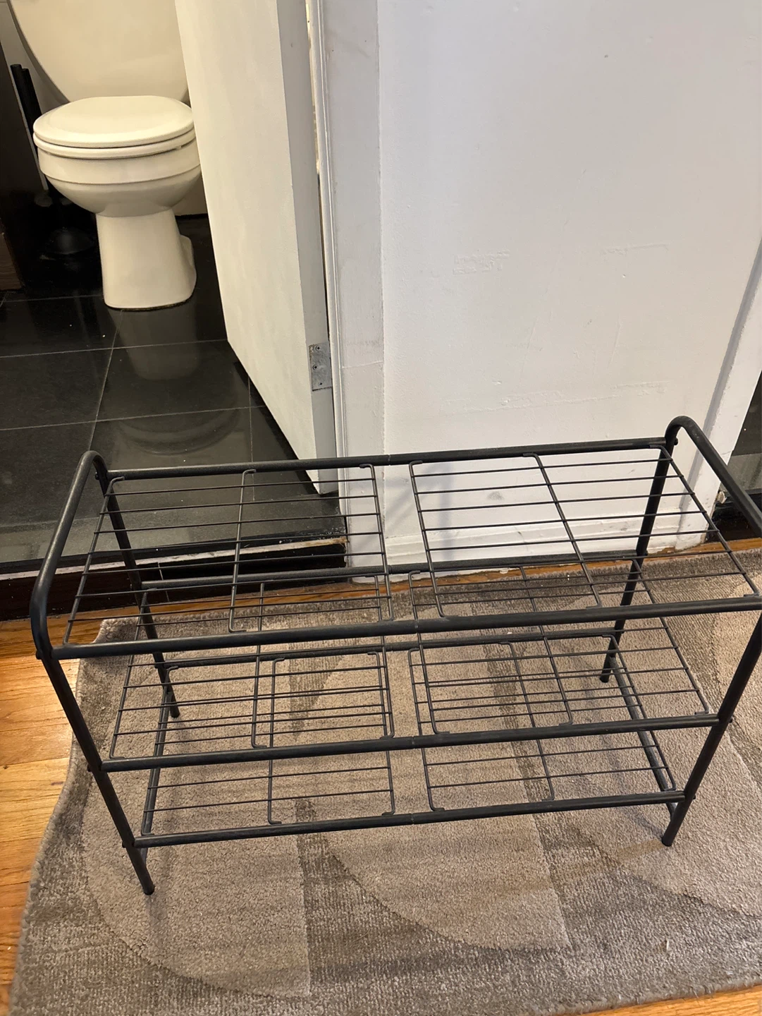 3-Tier Metal Wire Shoe Rack Shelf - photo 3