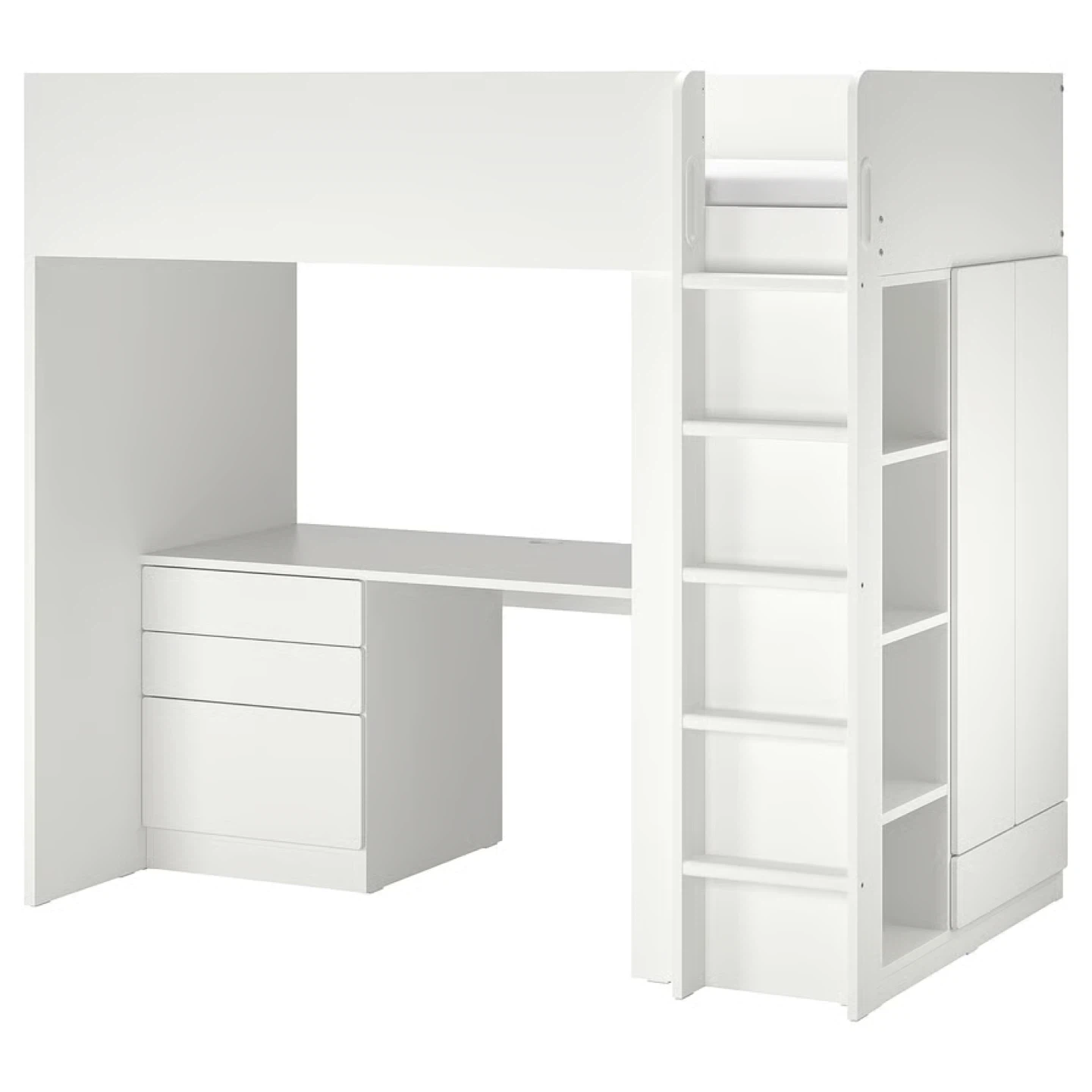 Modern Loft Bed with Study Desk and Storage - photo 2