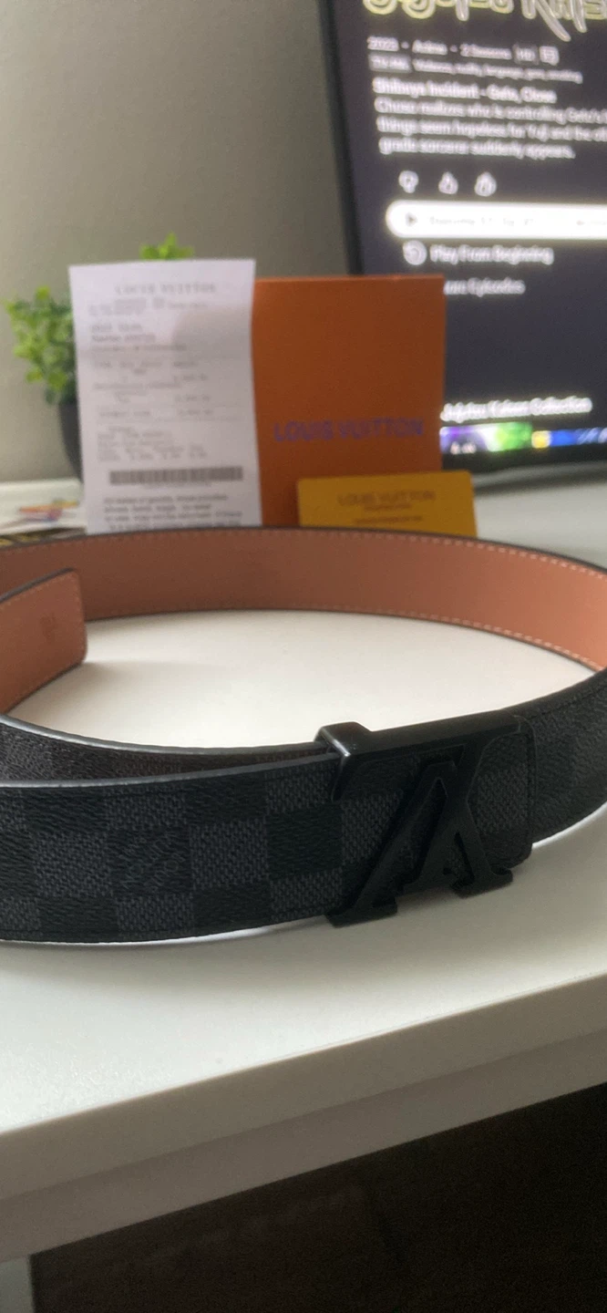 Louis Vuitton Monogram Belt with LV Buckle - photo 3