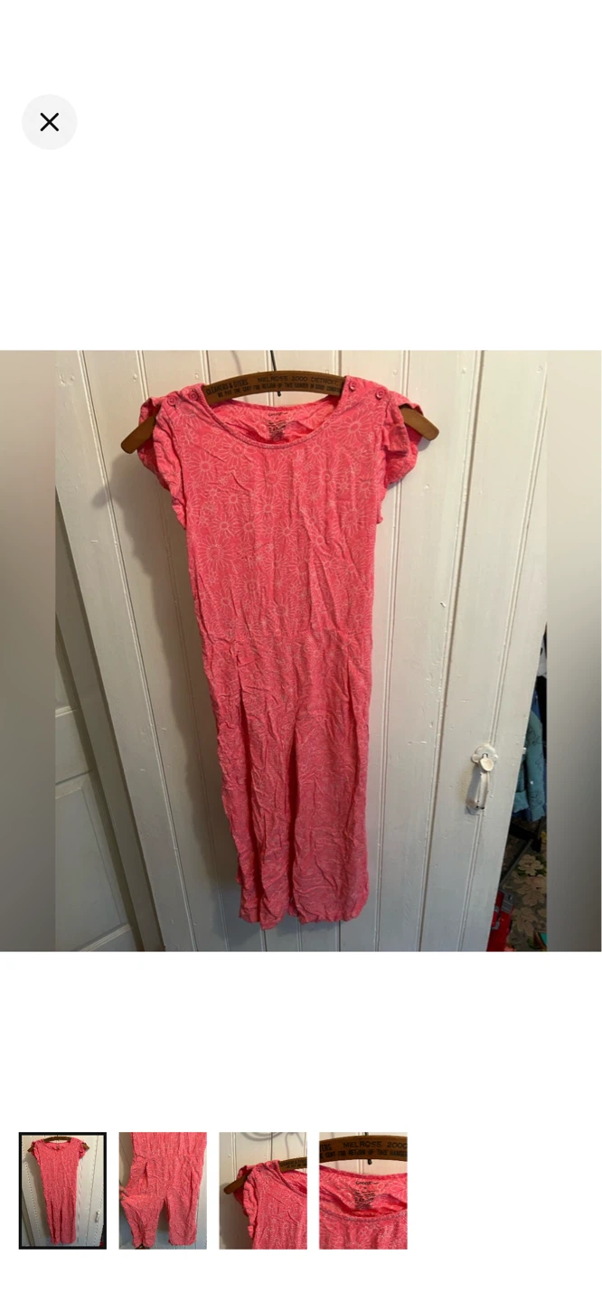 George Girls Pink Floral Jumpsuit Size 10