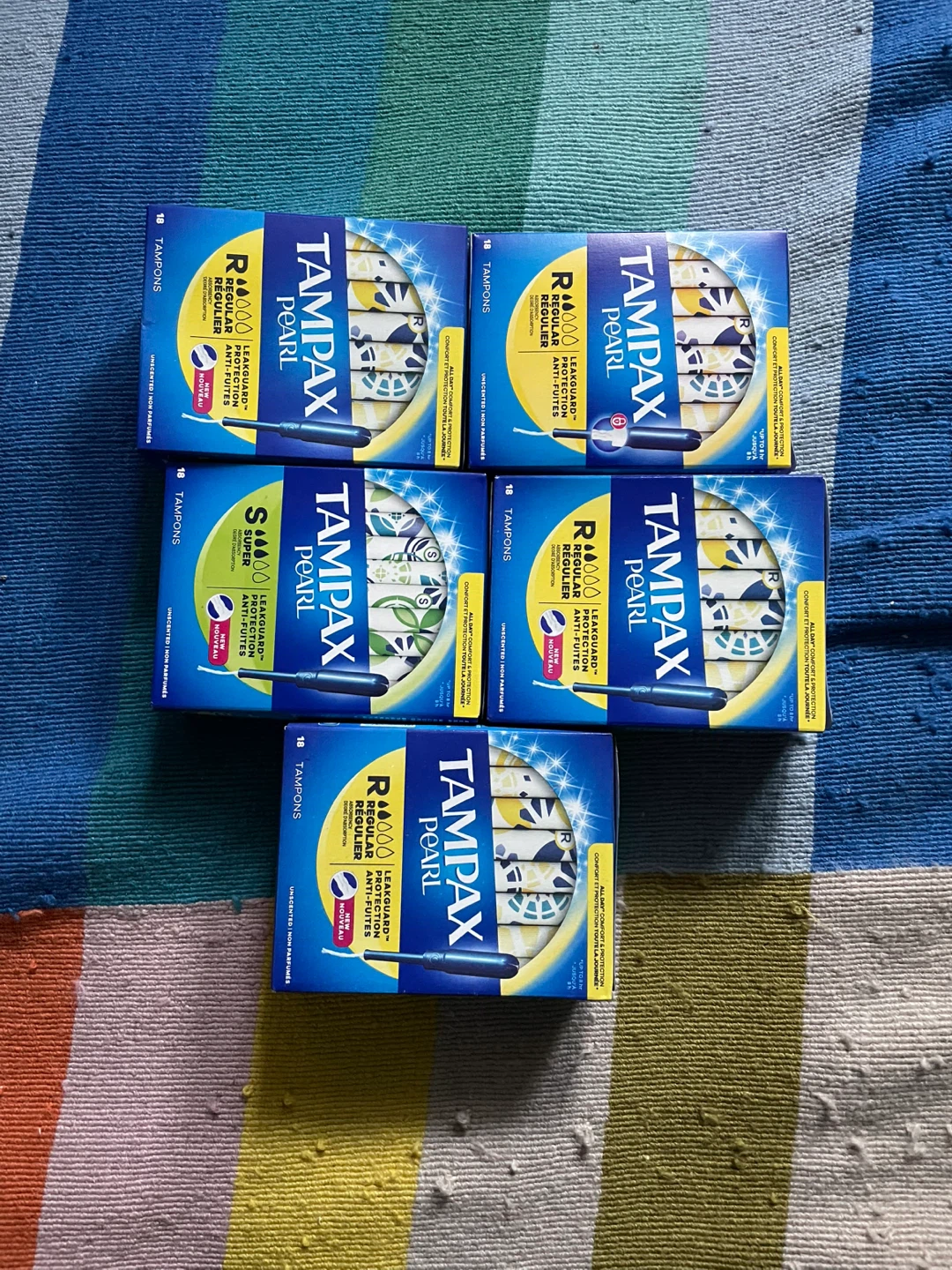 Tampax Pearl Tampons - 5 Boxes