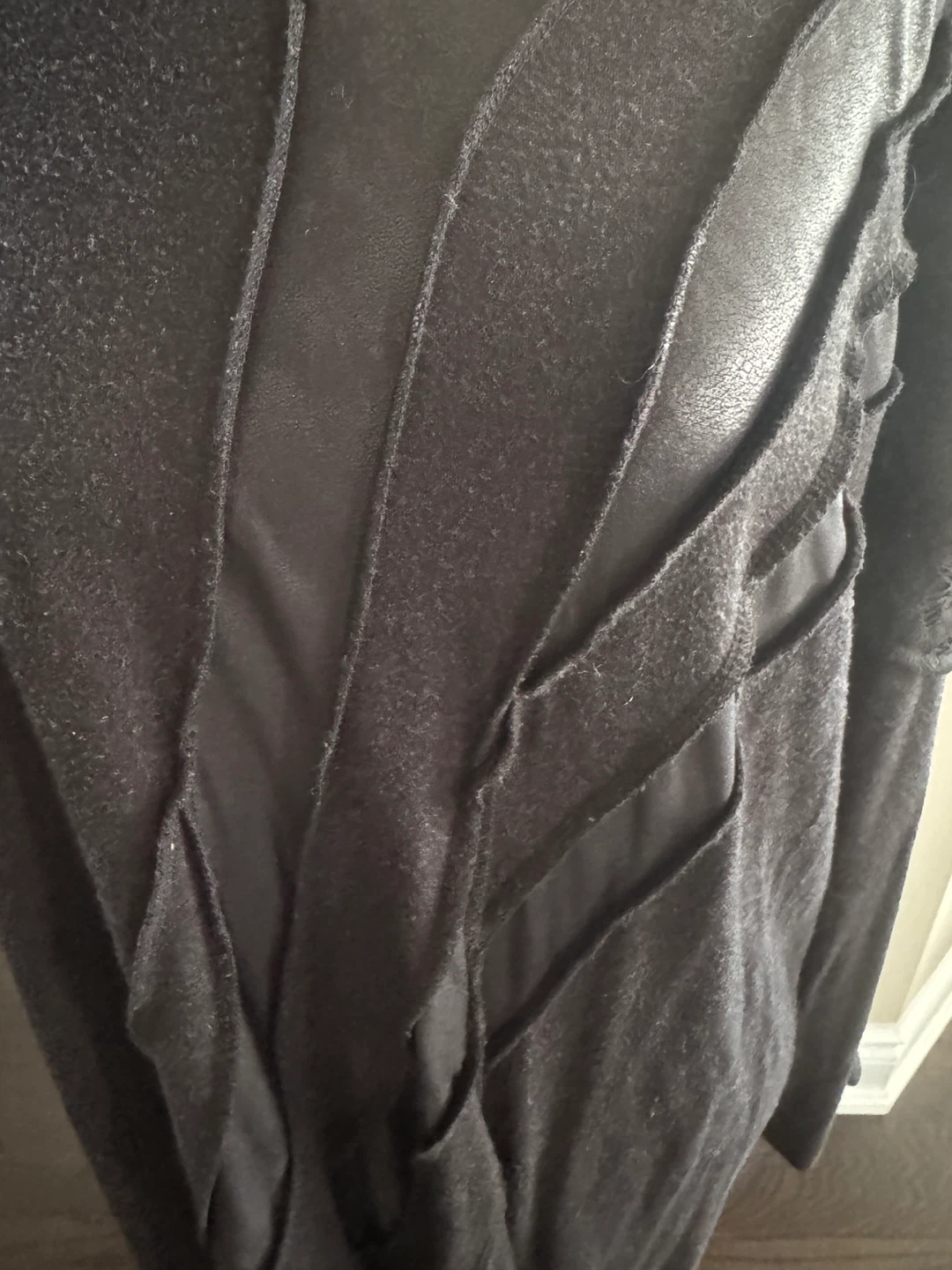 Diagonal Black Long Sleeve Top Size 42 - photo 2