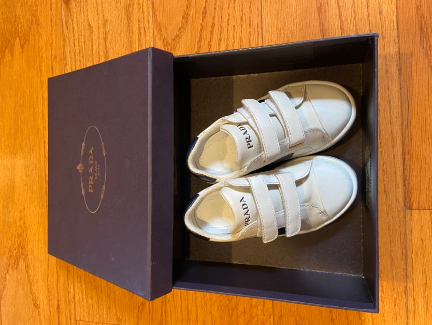Prada Baby Shoes - White/Blue - Size 25