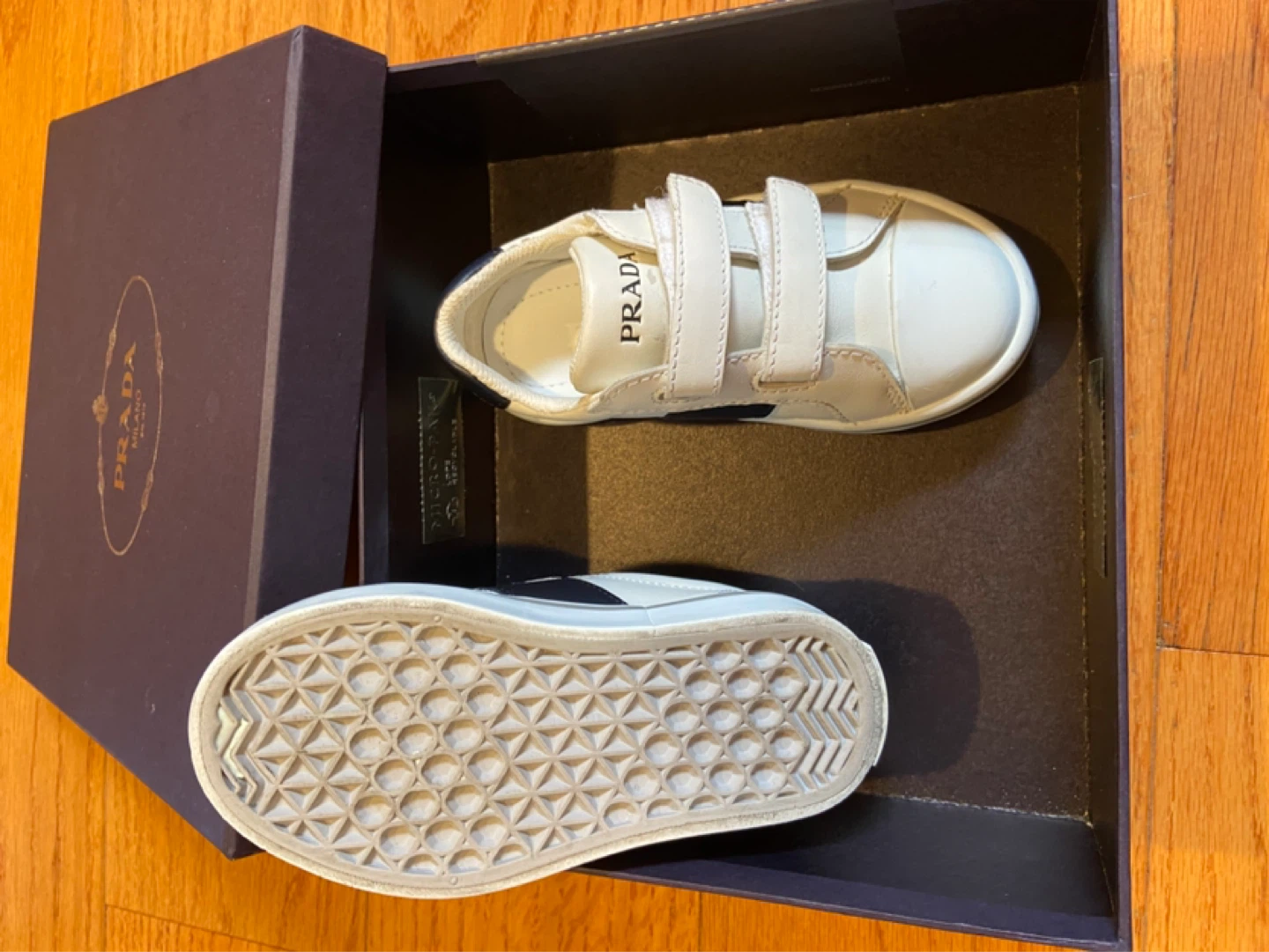 Prada Baby Shoes - White/Blue - Size 25 - photo 3