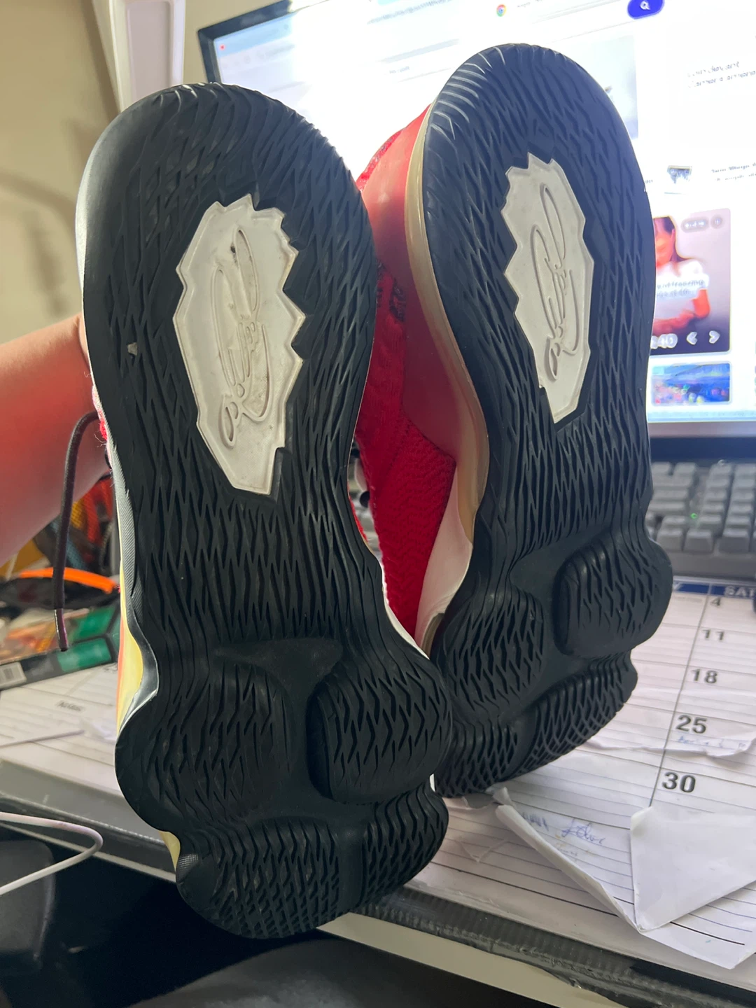 Nike LeBron 17 uptempo university Red - photo 4
