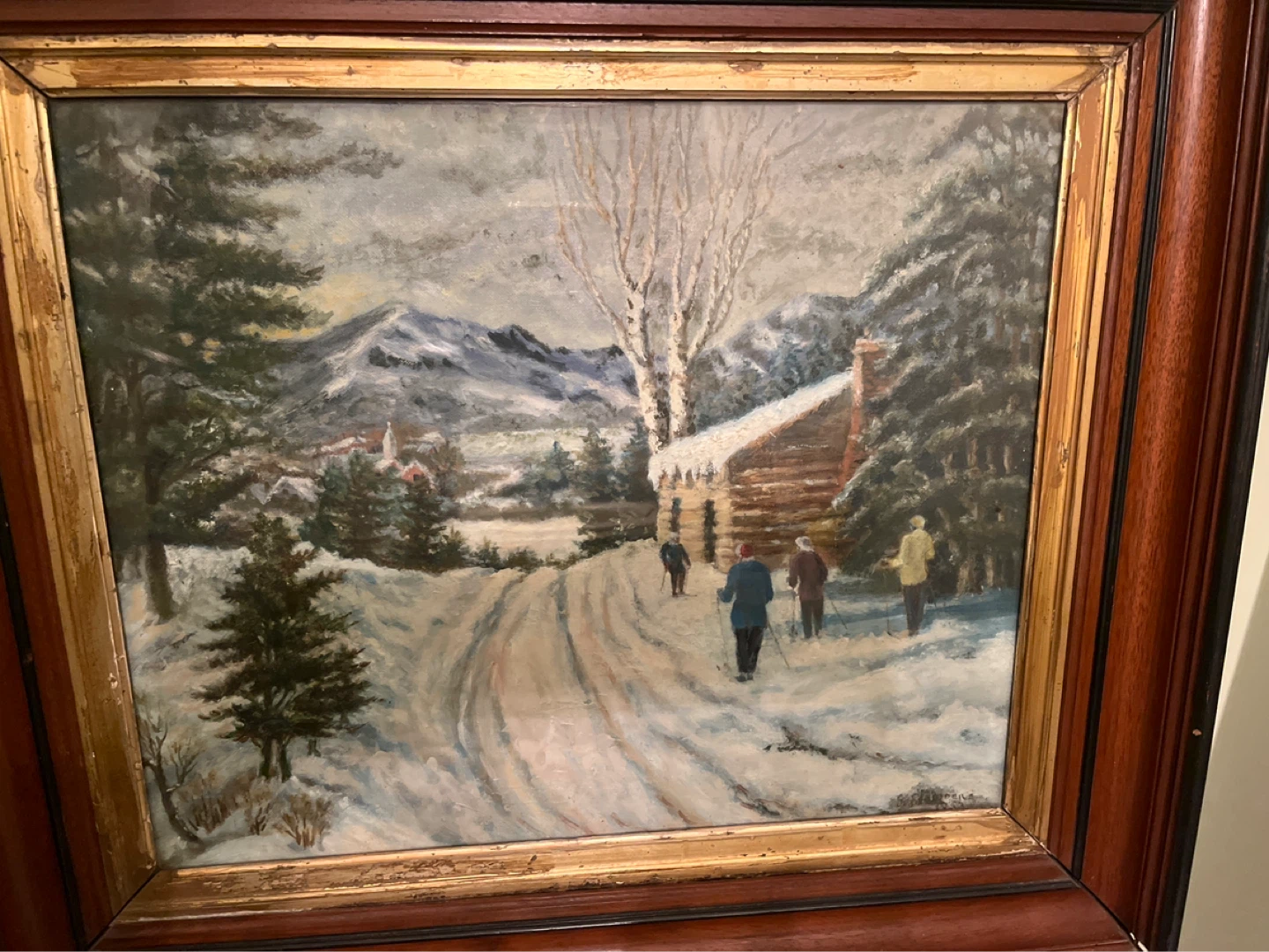 Canadian winter landscape oil painting