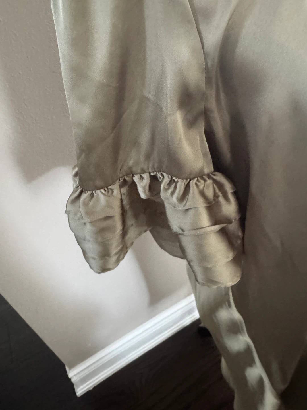 Olive Green Ruffle Sleeve Dress - photo 3