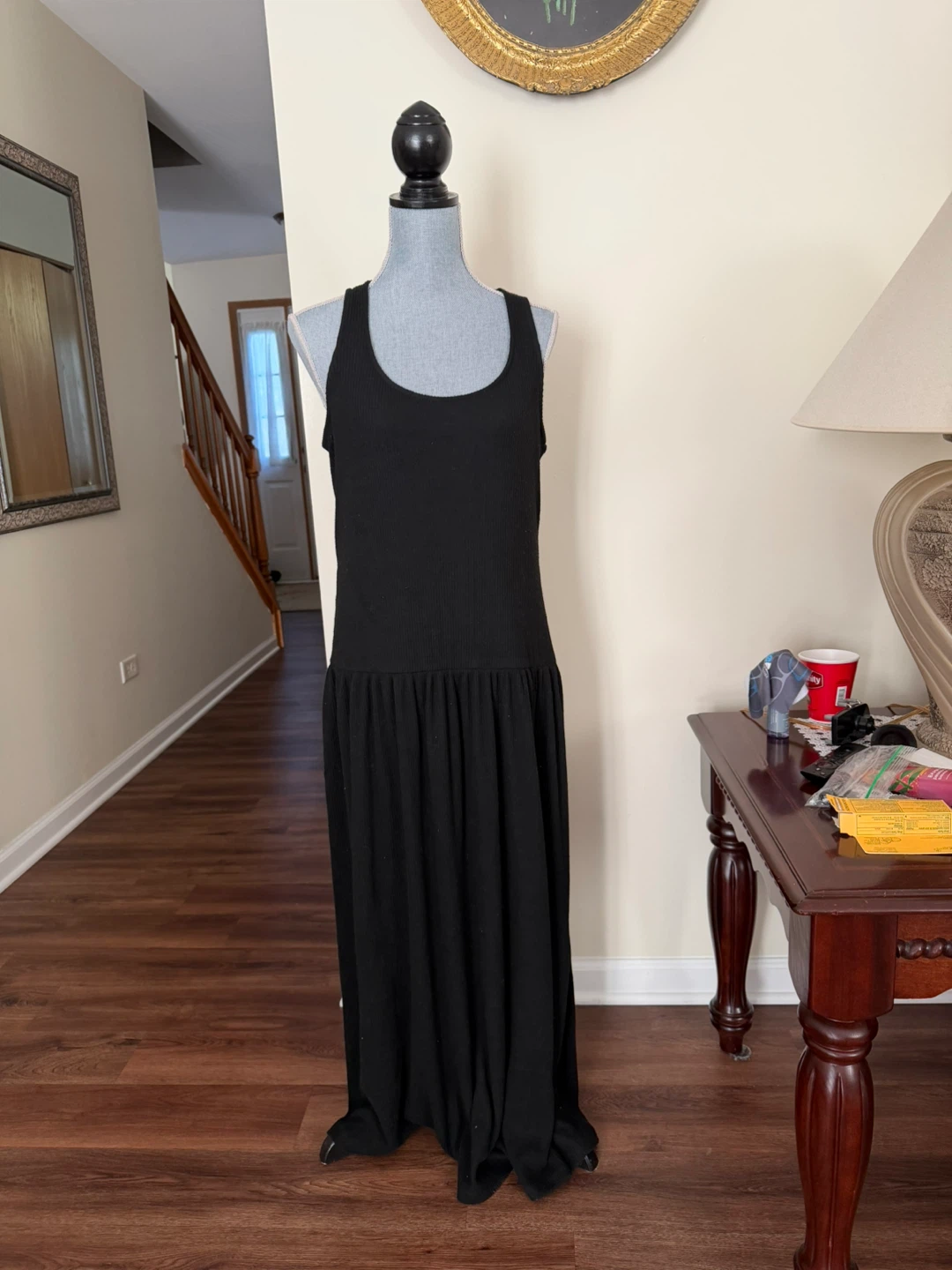 Universal Thread Black Ribbed Tank Dress