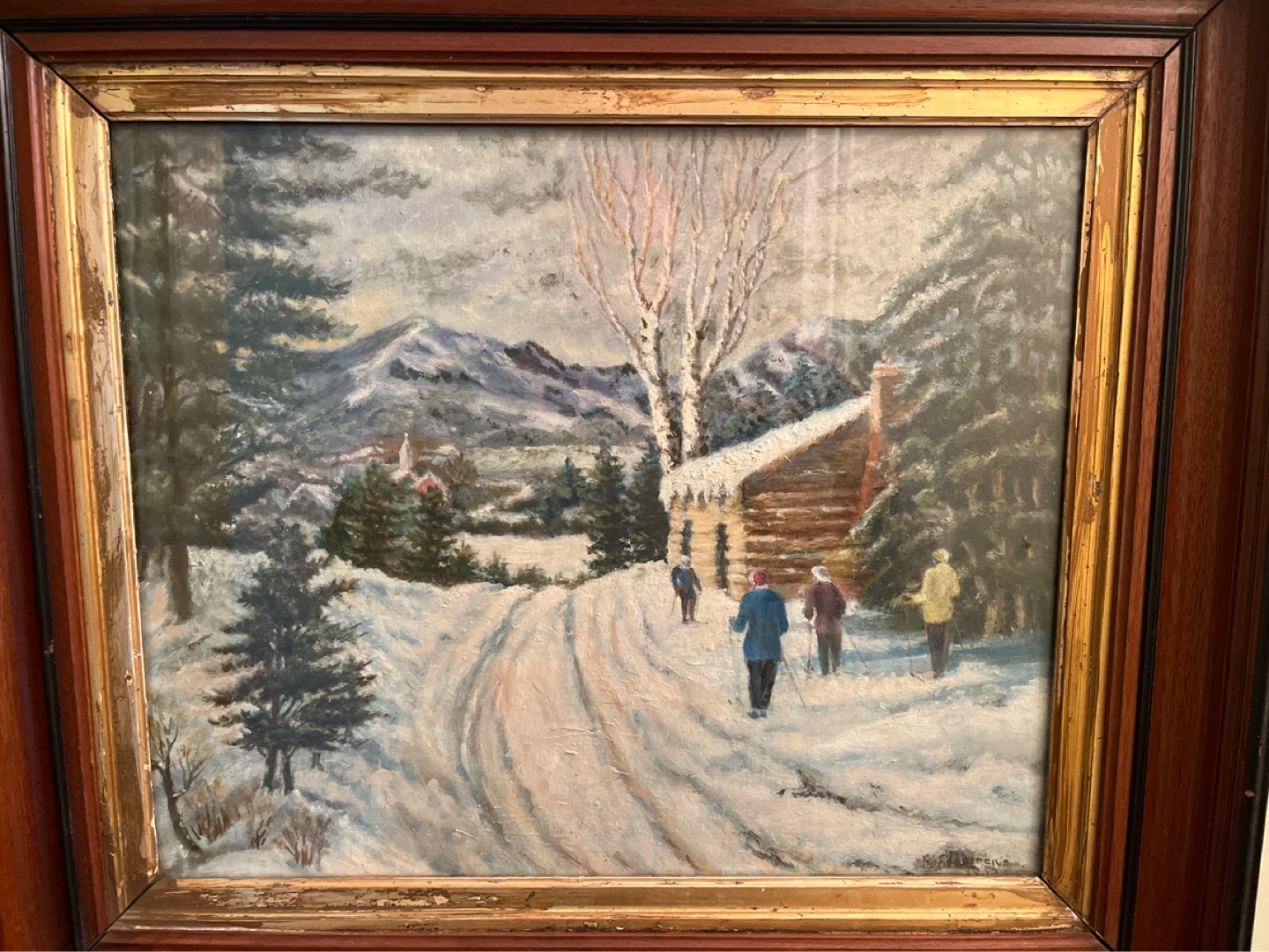 Canadian winter landscape oil painting - photo 4