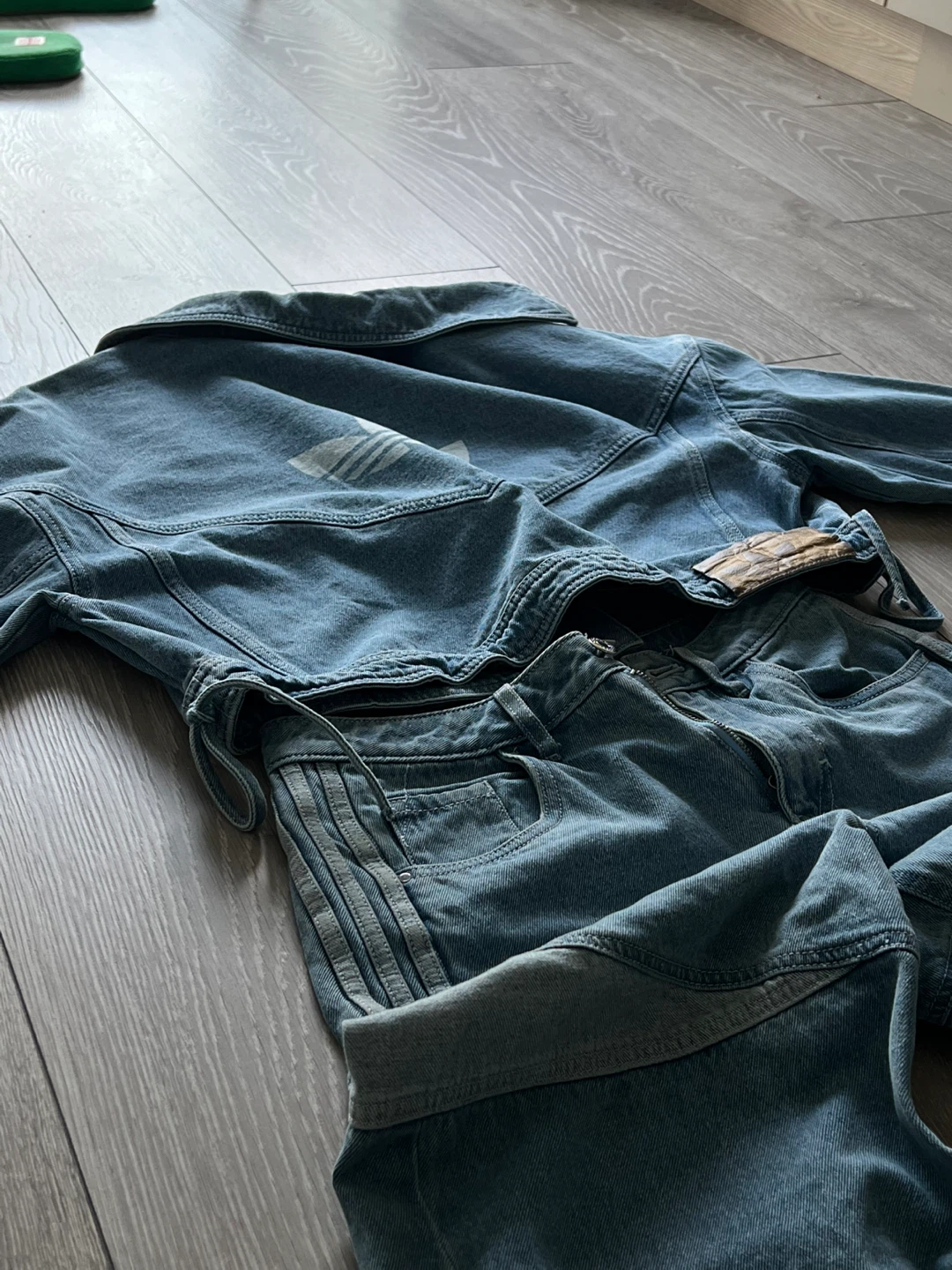 VINTAGE Adidas Denim Jacket and Jeans Set