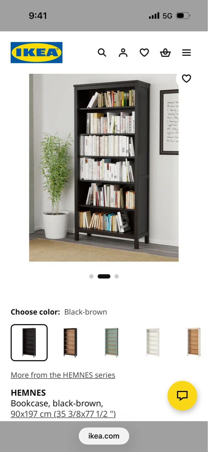 IKEA HEMNES Bookcase - Black-brown - photo 3