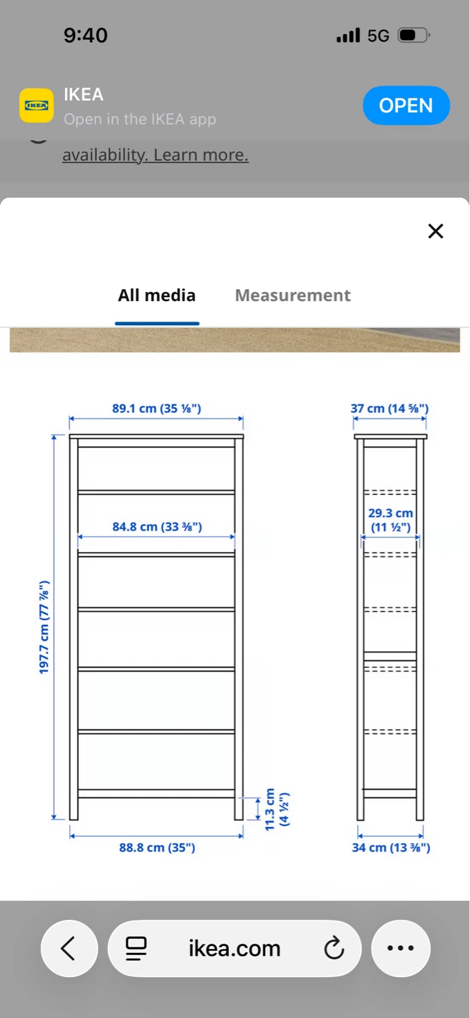 IKEA HEMNES Bookcase - Black-brown - photo 5