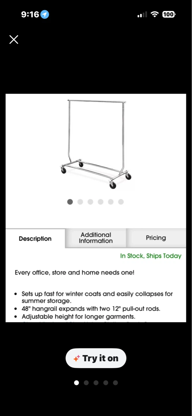 Rolling clothing racks  25.00 each / OBO