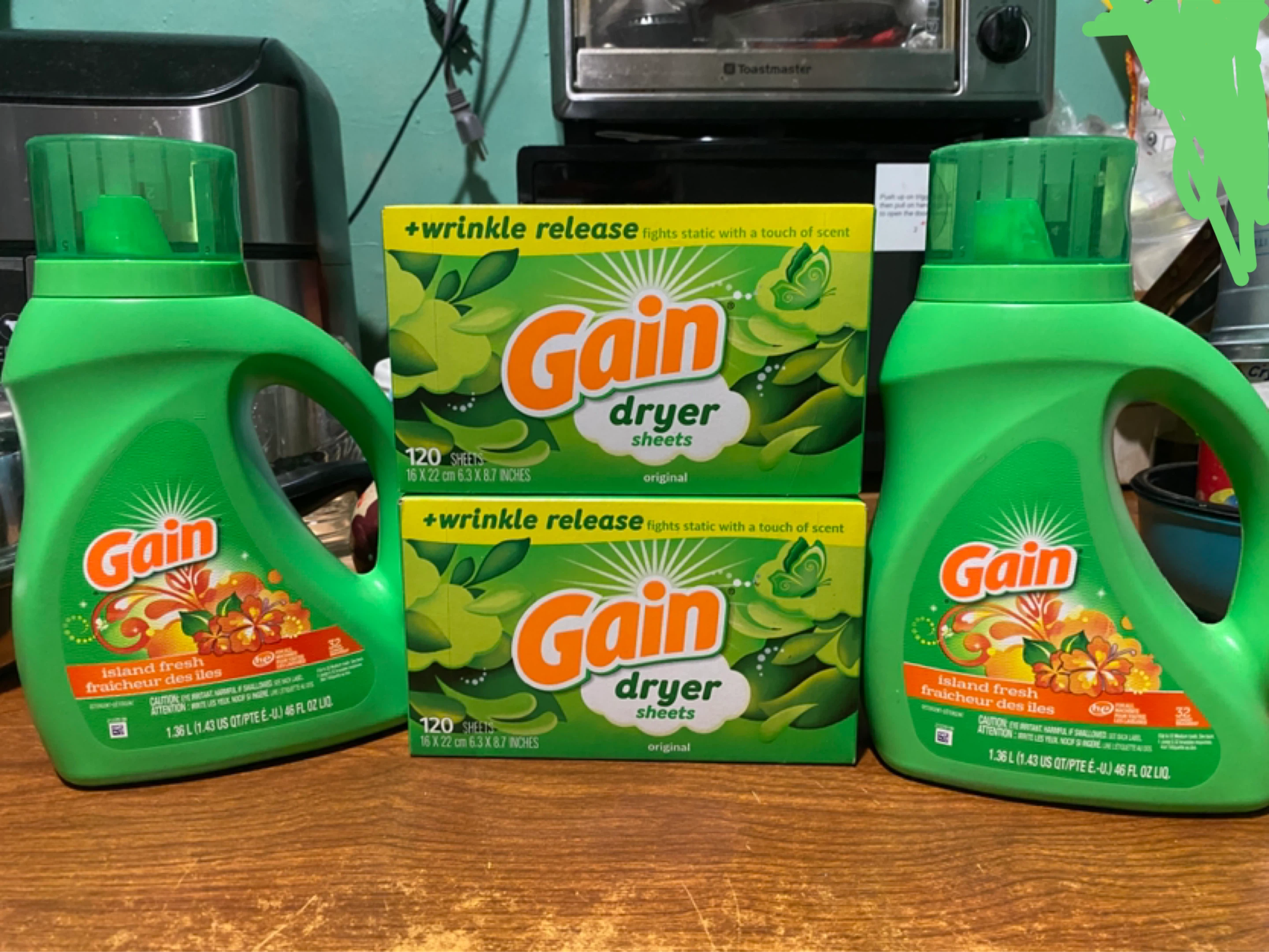 Gain Island Fresh Liquid deterget & Dryer Sheets