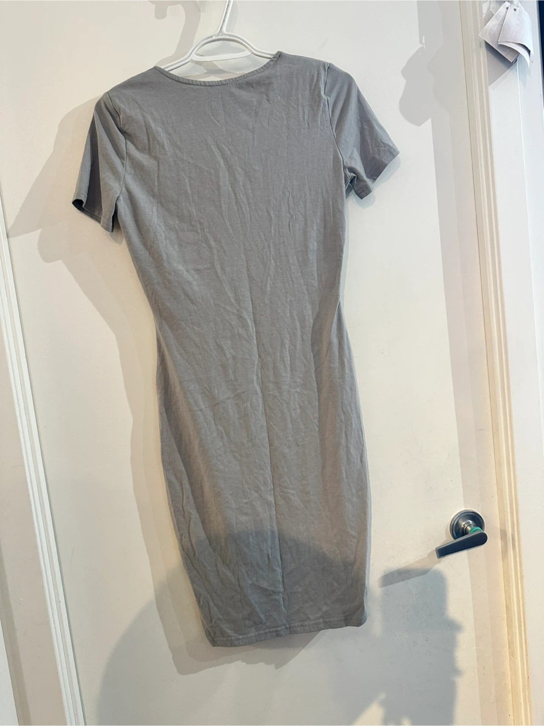 Grey Ruched Wrap maternity Dress M - photo 2
