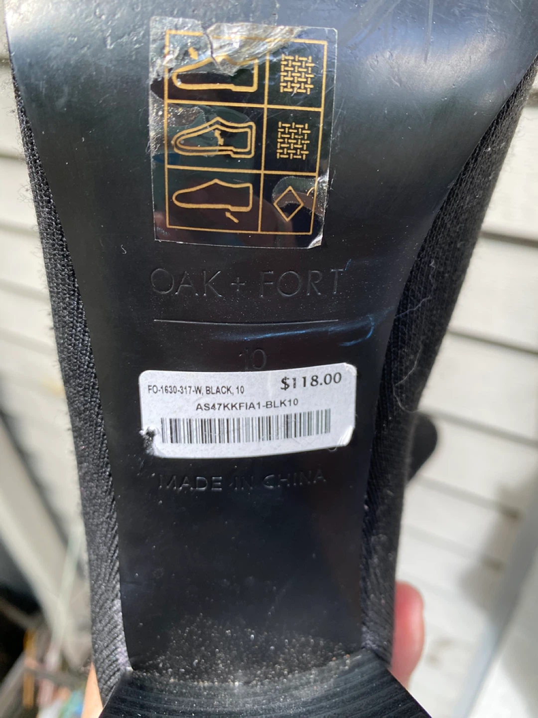 Oak + Fort Black Sock Booties - Size 10 - photo 3