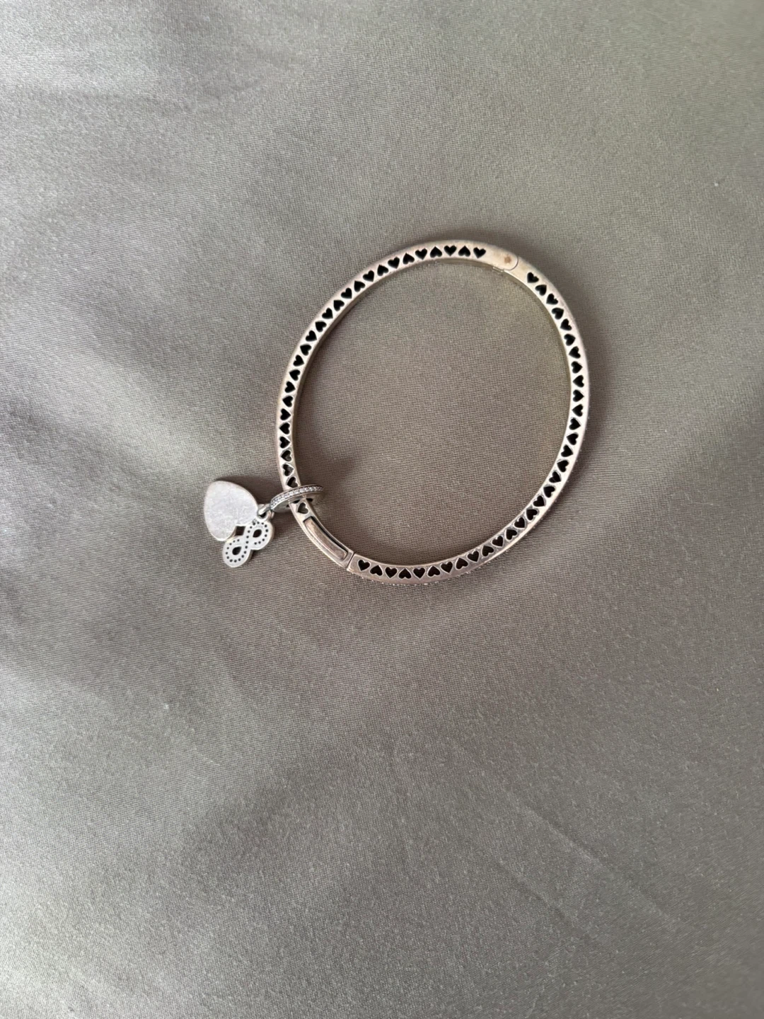 Pandora Sterling Silver "Forever Friends" Bangle Bracelet - photo 3