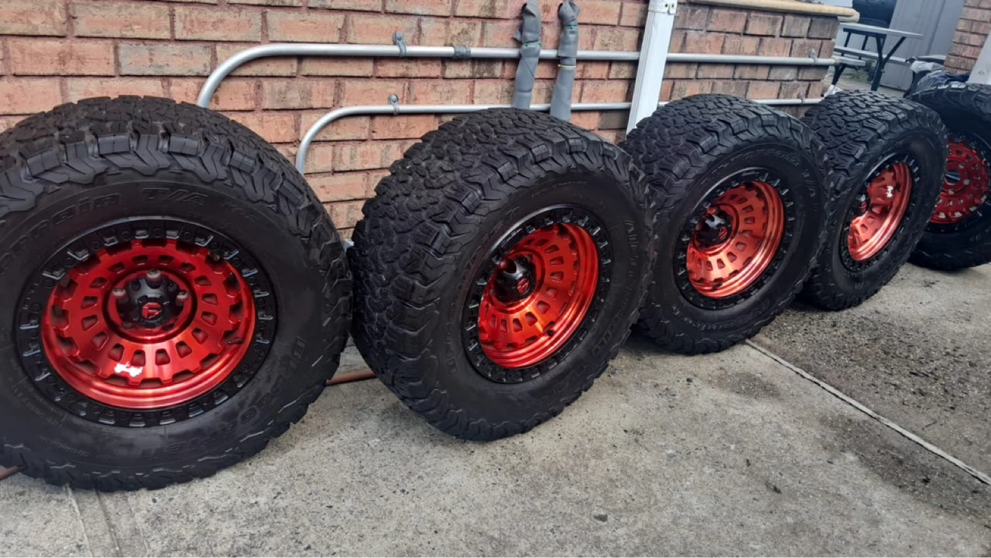BFGoodrich 33x12.50R17LT Tires with Red Rims (Set of 5) - photo 5