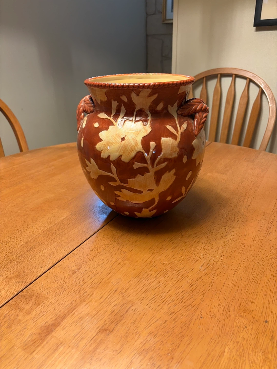 Decorative Ceramic Vase with Floral Design