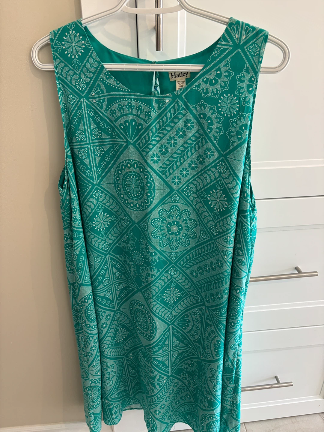 Hatley Turquoise Patterned Sleeveless Dress - XL/TG