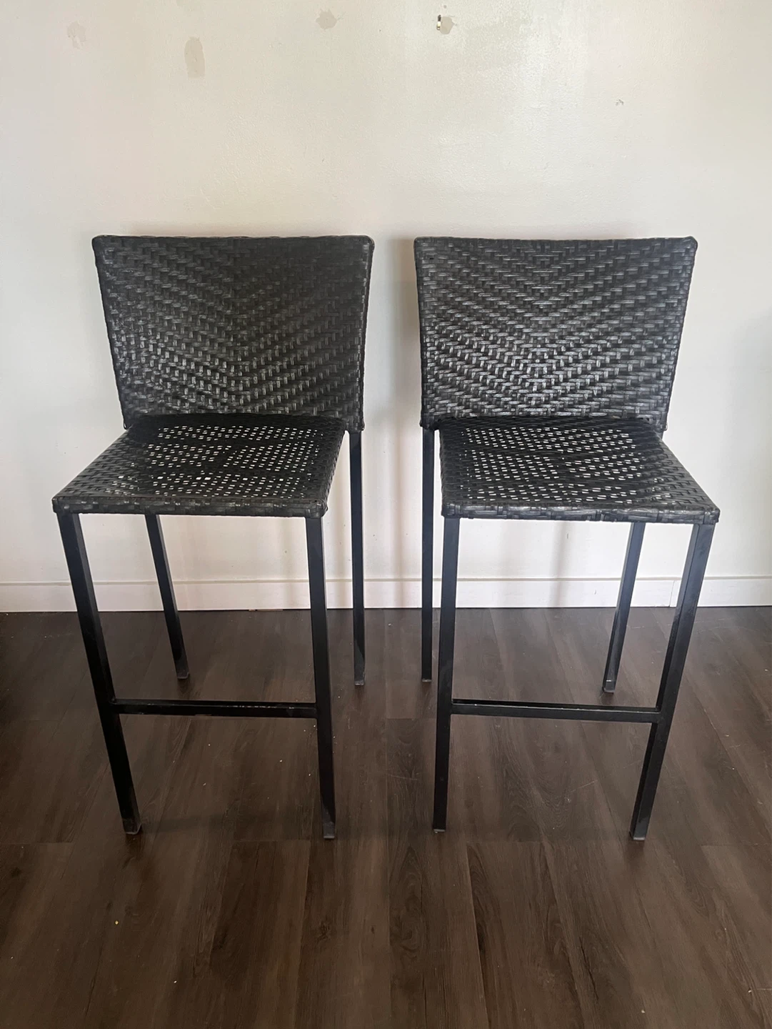 Wicker Bar Stools - Set of 2 - photo 2