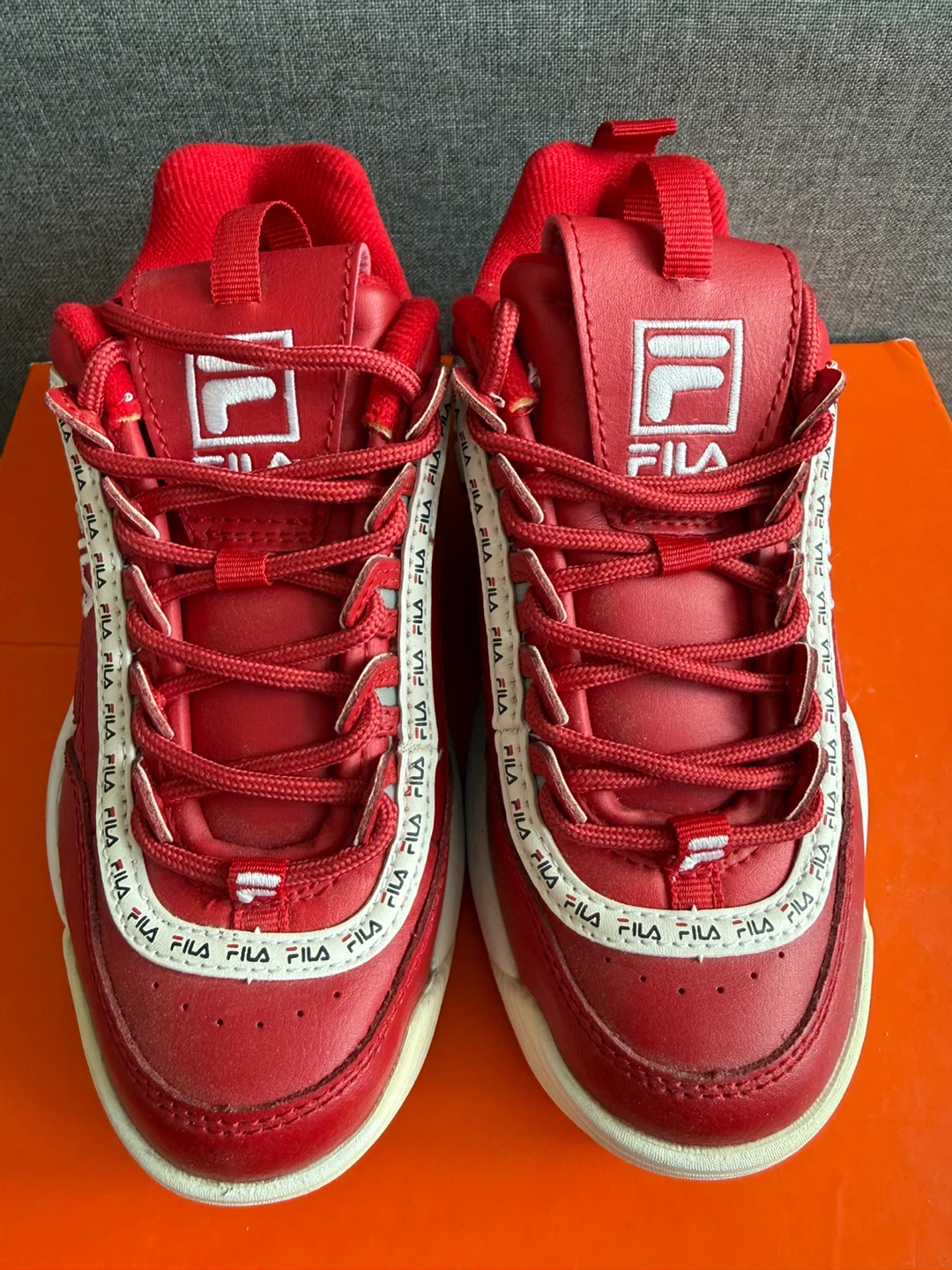 Fila Disruptor II Red Sneakers size 5