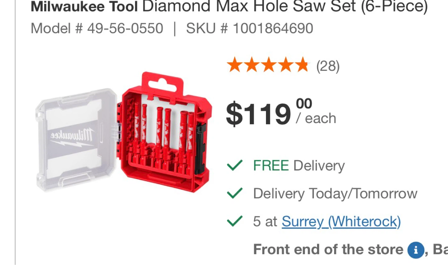 Milwaukee Tool Diamond Max Hole Saw Set (6-Piece)