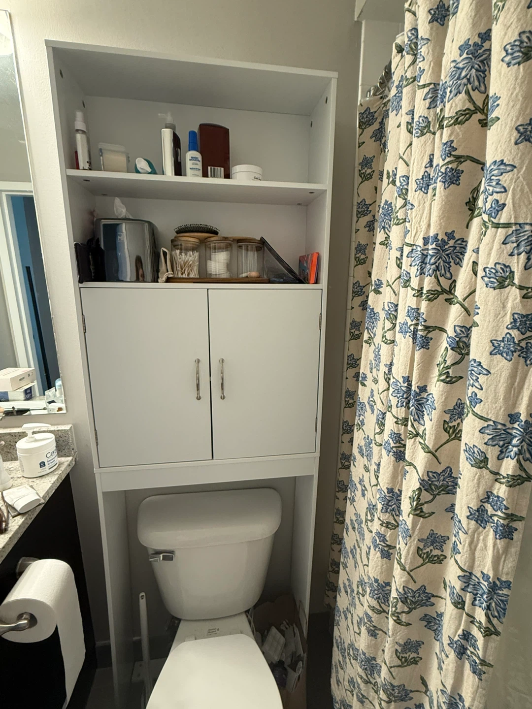 White Over The Toilet Storage Cabinet - photo 3