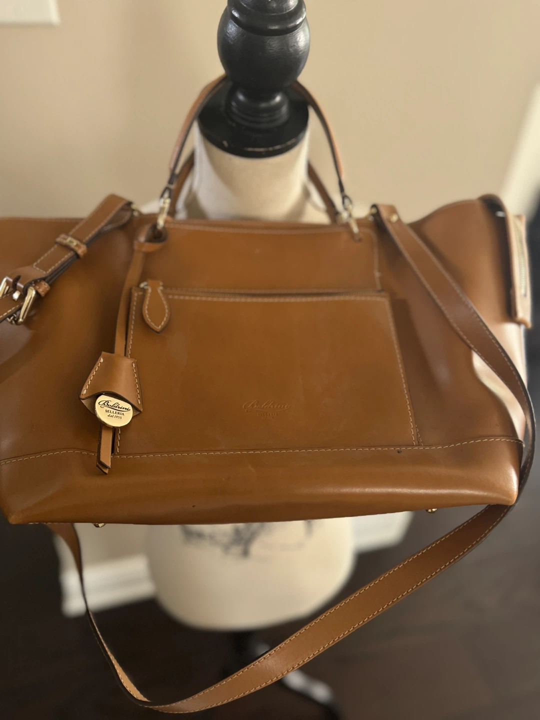 Baldini "Sellaeria" Leather Tote Bag